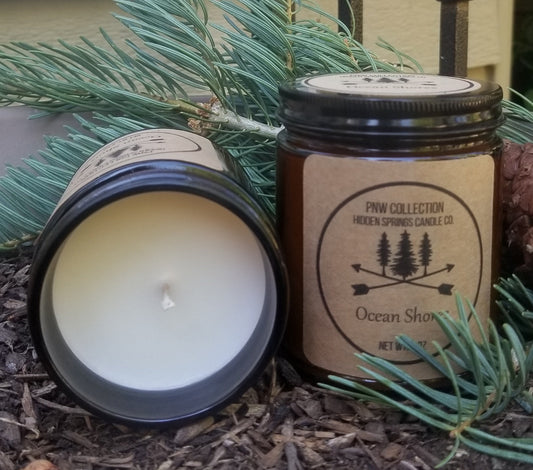 8 OZ. Ocean Shores PNW Collection Soy Candle / Home Fragrance For Home Gifts For The Couple Rustic Decor For Fall Decor Home Farmhouse