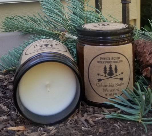 8 OZ. Columbia Basin Wineries PNW Collection Soy Candle / Made In Washington / Pacific Northwest Theme /Home Fragrances / Home Decor Gift